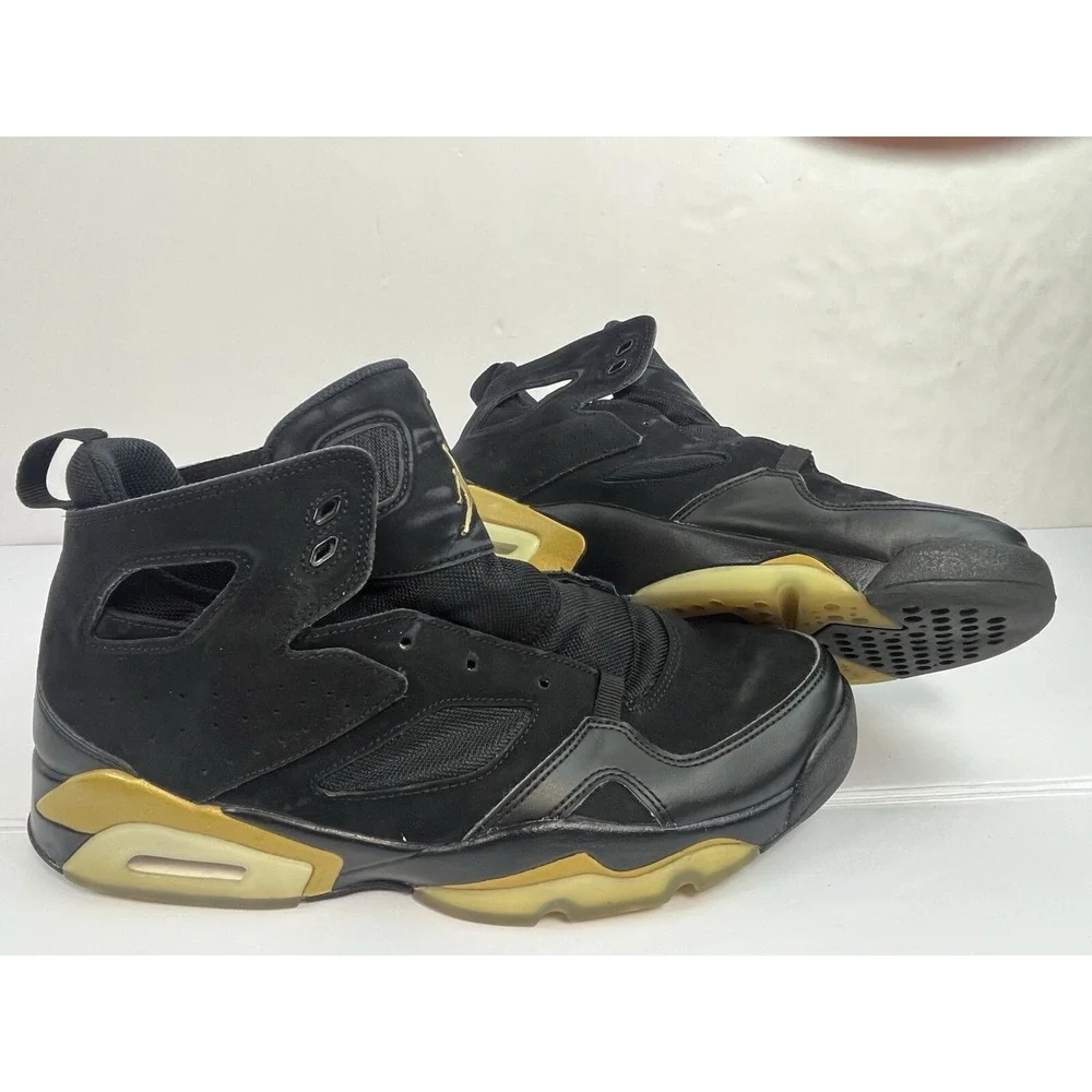 Nike Air Jordan Flight Club '91 Men's Size 10.5 Black Metallic Gold DC7329-007